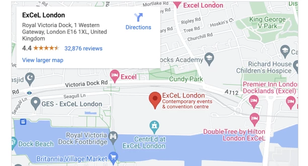 ICE London 2024 map